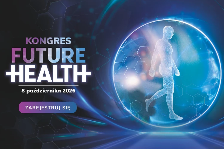 Grafika z napisem: Kongres Future Health, 8 października 2026, zarejestruj się.