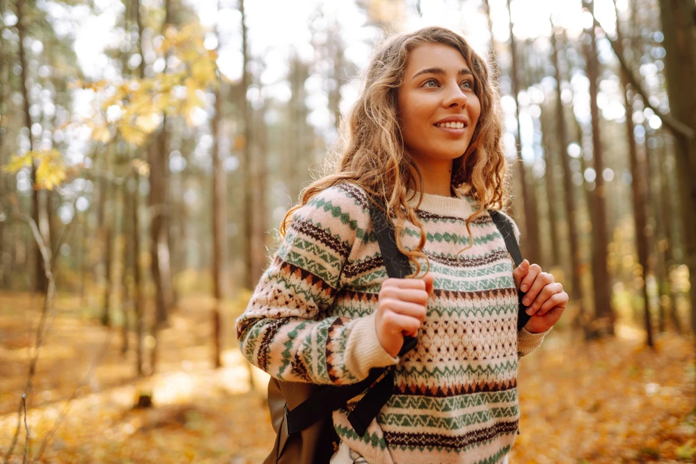 kobieta, która poradziła sobie z objawami przesilenia jesiennego